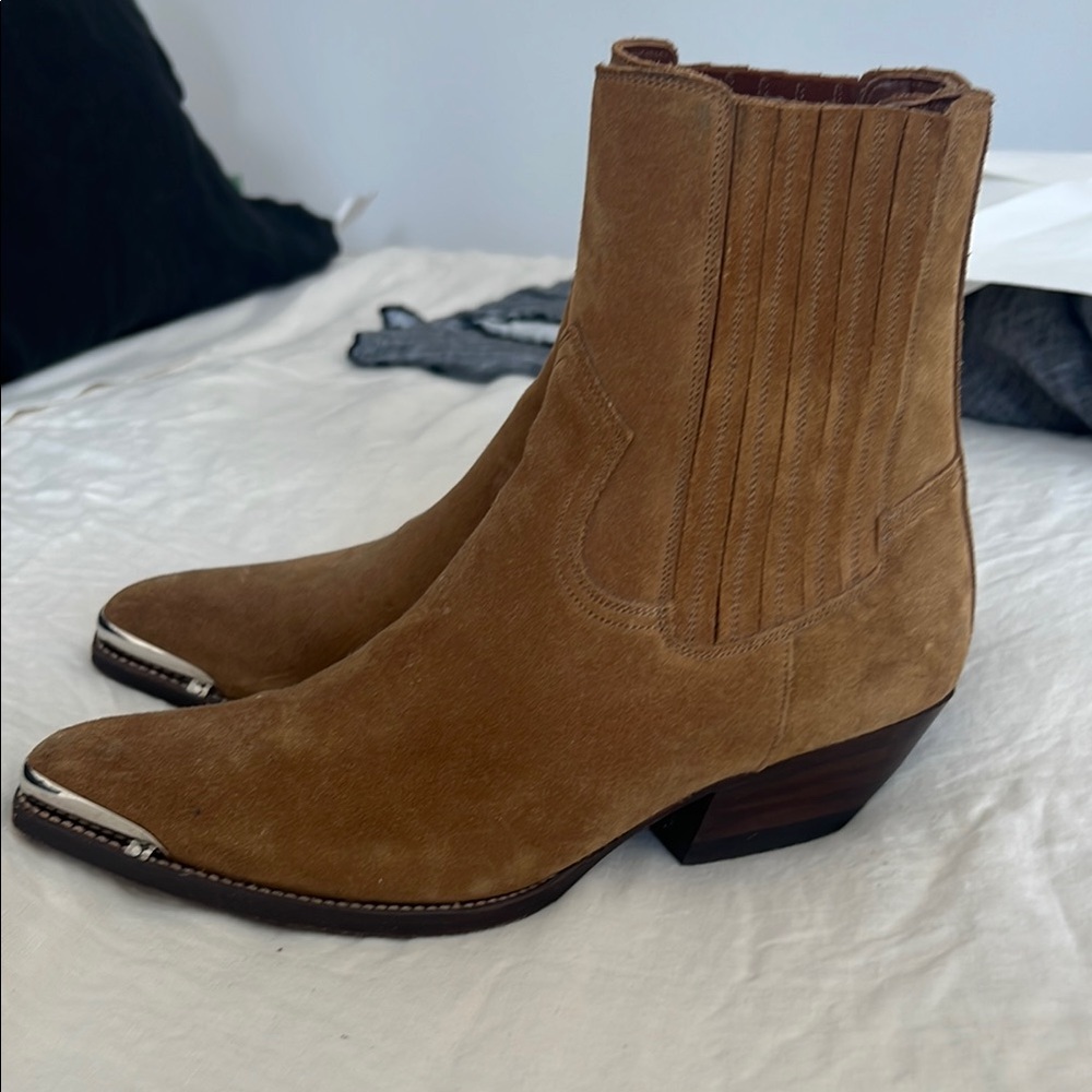 Celine Cruiser Chelsea Boot in Suede Calfskin